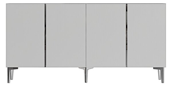 Poli komód, fehér-ezüst, 150 cm