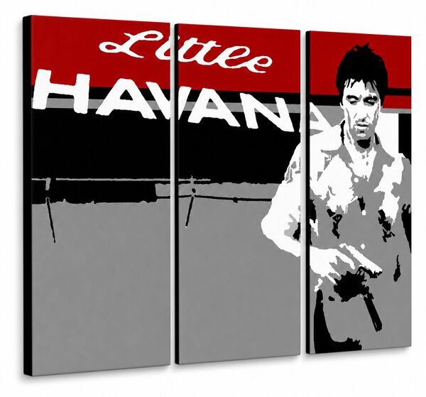 Tablou POP ART pictat manual Scarface - AL PACINO 3 piese al39 - 60x40 cm