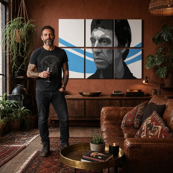 Tablou POP ART pictat manual Scarface - AL PACINO 6 bucăți al40 - 90x60 cm