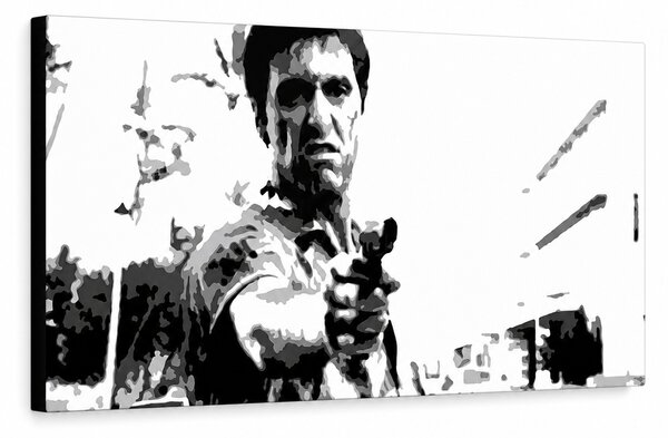Tablou POP ART pictat manual Scarface 1 parte smp - 80x40 cm