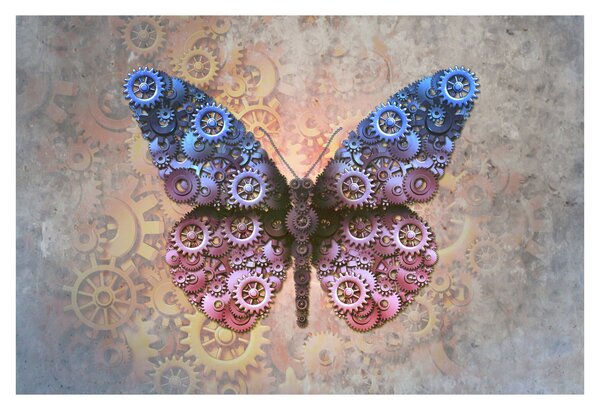 Tablou - Fluture steampunk (90x60 cm)