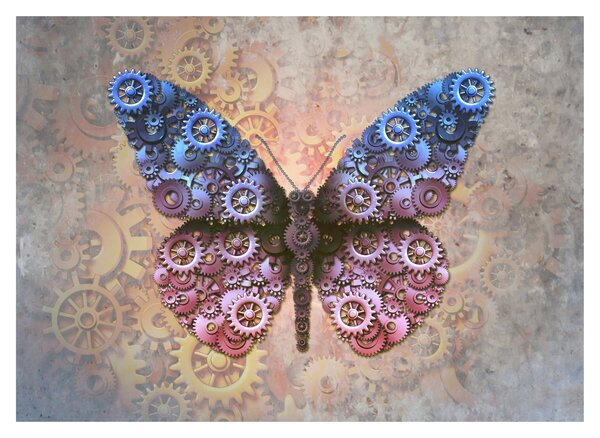 Tablou - Fluture steampunk (70x50 cm)