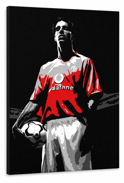 Tablou POP ART pictat manual Ruud van Nistelrooy 1 buc rvn - 30x40 cm