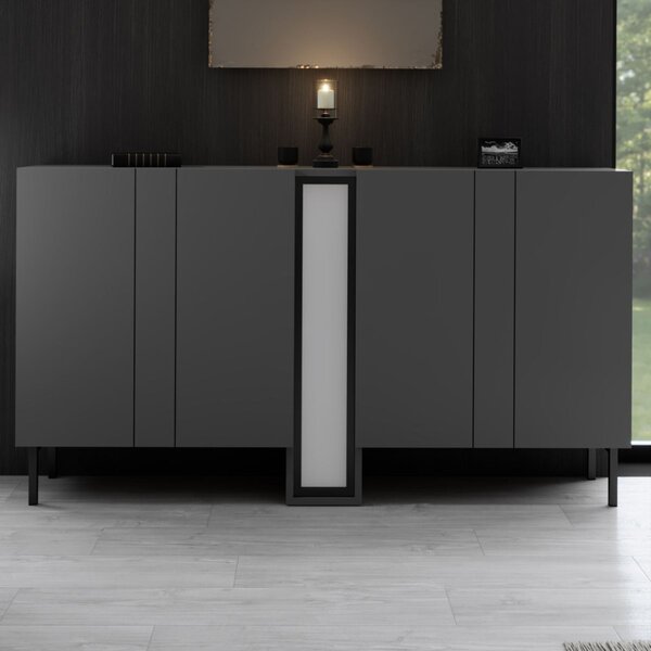 Nova komód, antracit, 155 cm