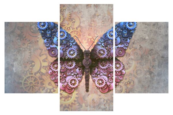 Tablou - Fluture steampunk (90x60 cm)