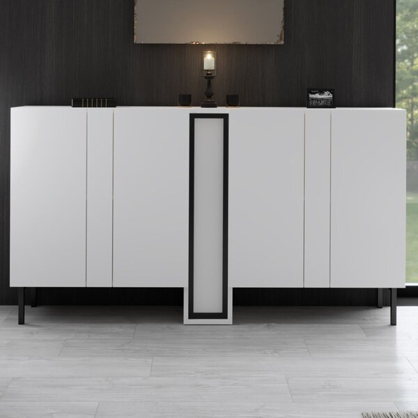 Nova komód, fehér, 155 cm