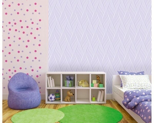 Tapet vlies de lux valuri verticale mov