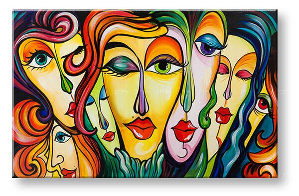 Pictate manual Tablou de perete FEMEIE 1 buc - 120x80 cm