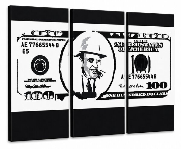Tablou POP ART pictat manual AL CAPONE 3 buc ac - 60x40 cm