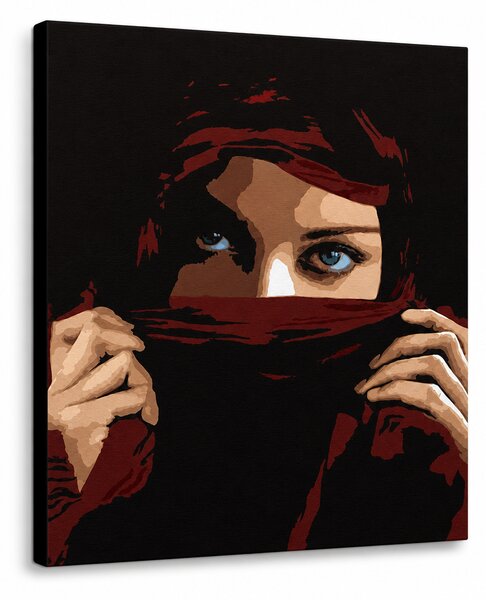 Tablou POP ART pictat manual Aicha 1 buc aicha - 50x50 cm