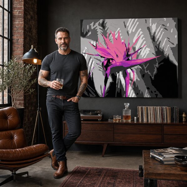 Pictate manual POP Art Flower 1 bucată imagine flo5 - 60x40 cm