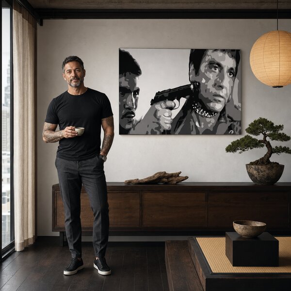 Tablou POP ART pictat manual AL PACINO 1 buc al20 - 80x60 cm