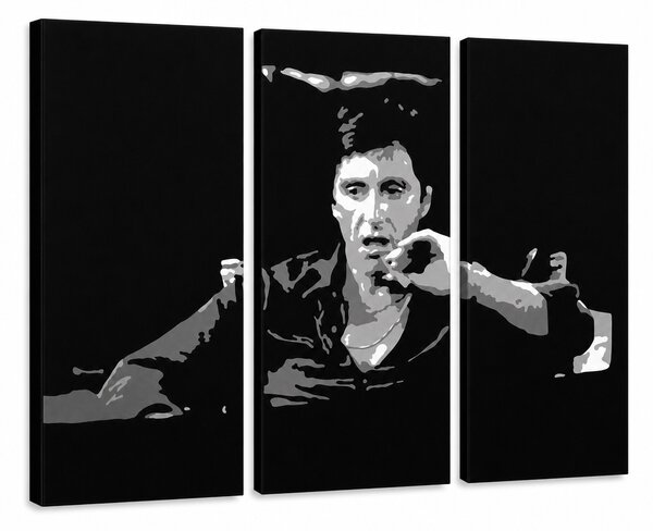 Tablou POP ART pictat manual AL PACINO 3 piese al16 - 60x40 cm