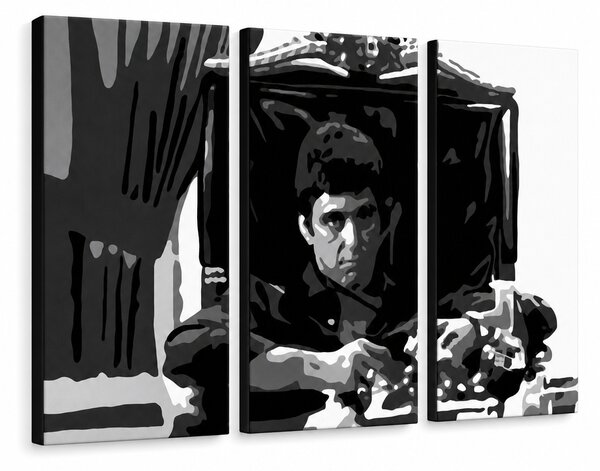 Tablou POP ART pictat manual AL PACINO 3 piese al18 - 60x40 cm
