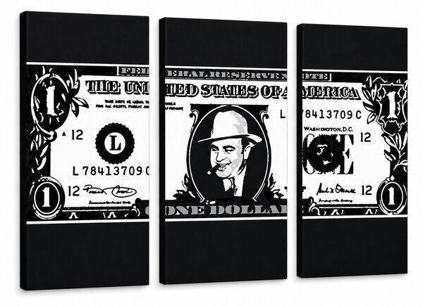 Tablou POP ART pictat manual AL CAPONE 3 buc ac2 - 60x40 cm