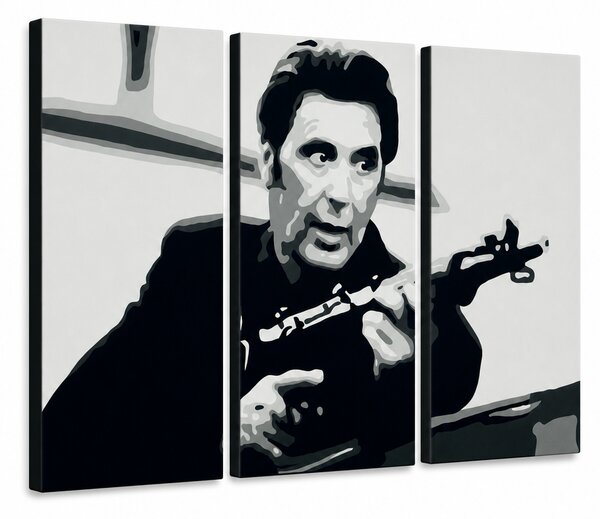 Tablou POP ART pictat manual AL PACINO 3 piese al4 - 60x40 cm
