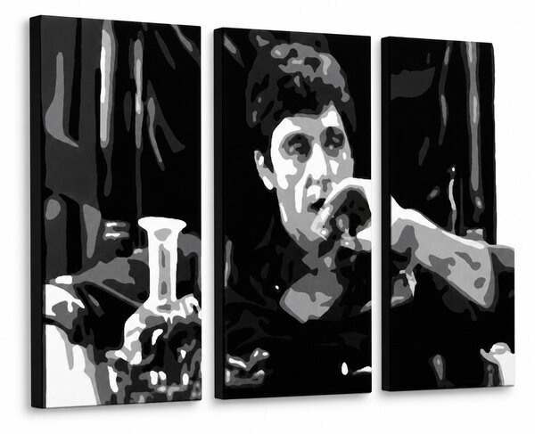 Tablou POP ART pictat manual AL PACINO 3 piese al22 - 60x40 cm