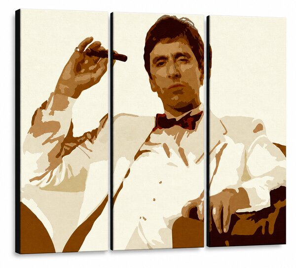 Tablou POP ART pictat manual AL PACINO 3 piese al34 - 60x40 cm