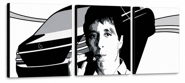 Tablou POP ART pictat manual AL PACINO 3 piese al9 - 120x40 cm