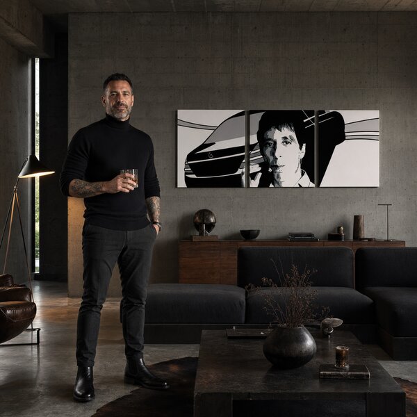 Tablou POP ART pictat manual AL PACINO 3 piese al9 - 120x40 cm