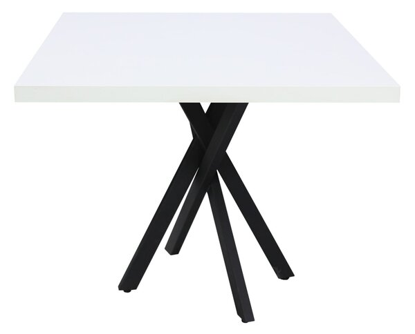 Set Masă fixă Pătrată Tania X Albă cu 4 Scaune Opal Roz 2