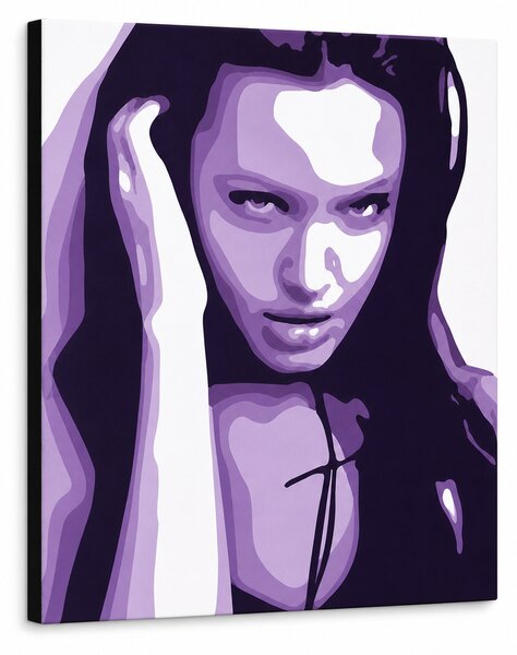 Tablou POP ART pictat manual Angelina Jolie 1 parte aj2 - 50x50 cm