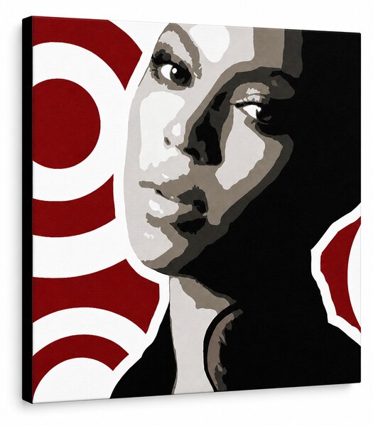 Tablou POP ART pictat manual BEYONCÉ 1 buc bey3 - 50x50 cm