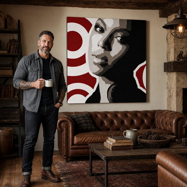Tablou POP ART pictat manual BEYONCÉ 1 buc bey3 - 50x50 cm