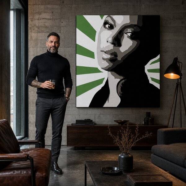 Tablou POP ART pictat manual BEYONCÉ 1 buc bey4 - 50x50 cm