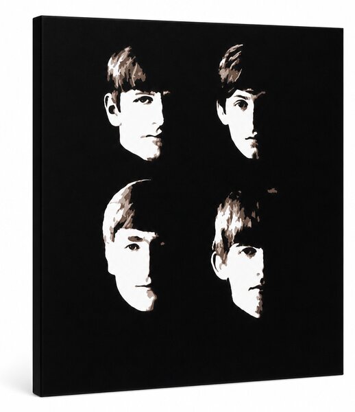 Tablou POP ART pictat manual BEATLES 1 buc beat9 - 50x50 cm