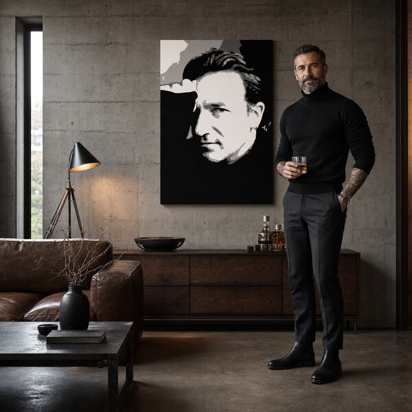 Tablou POP ART pictat manual Bono-U2 1 bucată bono - 30x40 cm