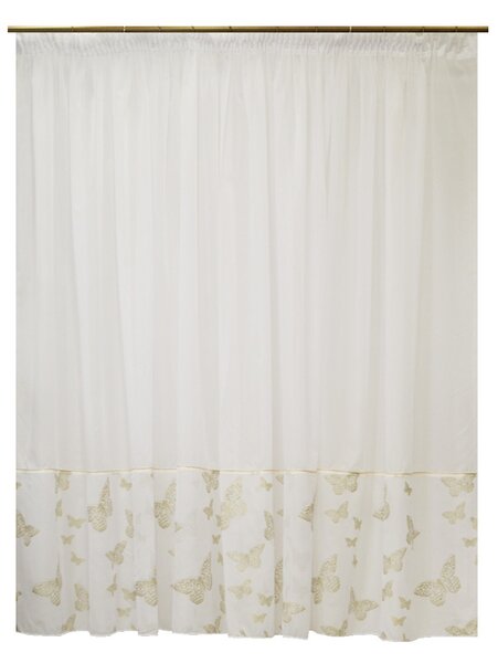 Perdea Velaria voal alb si fluturi, 370x175 cm