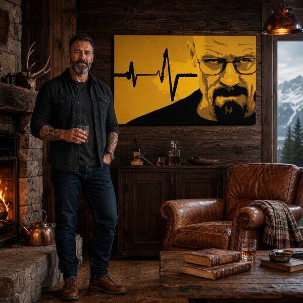Tablou POP ART pictat manual BREAKING BAD 1 buc brb2 - 70x40 cm