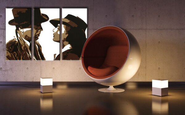 Tablou POP ART pictat manual CASABLANCA 3 buc casa - 60x40 cm