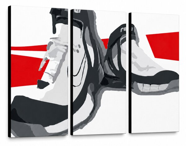 Tablou POP ART pictat manual cizme 3 bucăți cizme - 60x40 cm