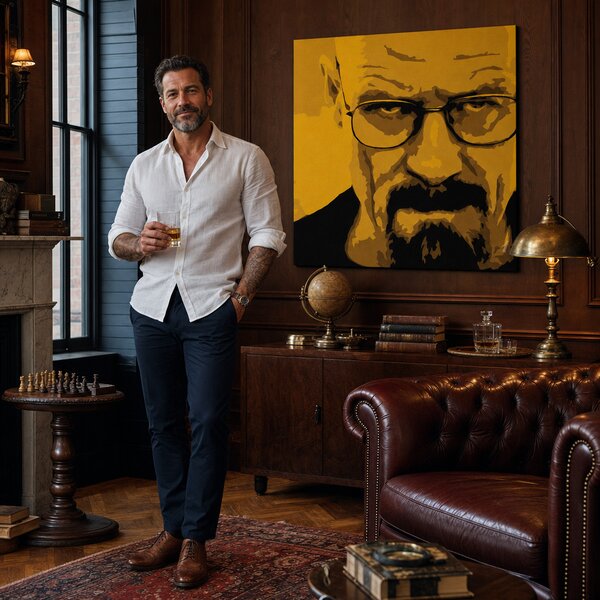 Tablou POP ART pictat manual Breaking Bad 4 bucăți brb - 50x50 cm