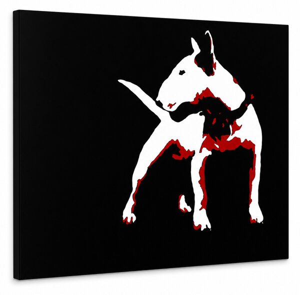 Tablou POP ART pictat manual Câine 1 bucată câine - 80x60 cm