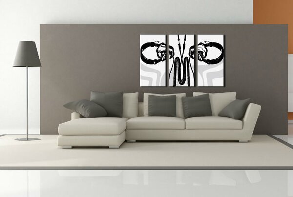 Tablou POP ART pictat manual DJ 3 buc dj4 - 60x40 cm