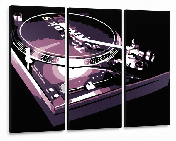 Tablou POP ART pictat manual DJ 3 buc dj - 60x40 cm