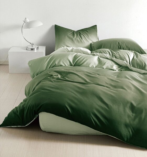 Lenjerie de pat DUBLU, model cu 2 FETE, cu 4 PIESE din BUMBAC SATINAT SUPERIOR (cod SA-662-BF)
