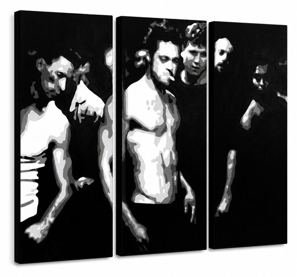 Tablou POP ART pictat manual Faces 3 piese fac - 60x40 cm