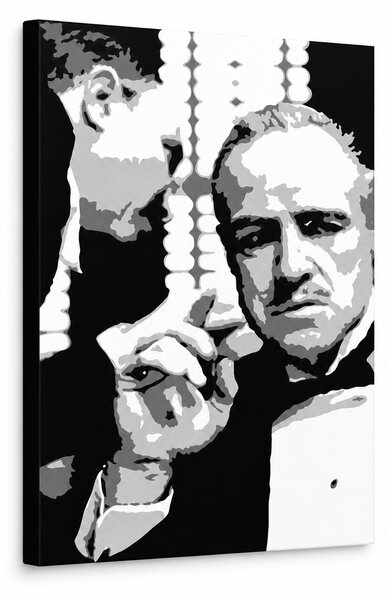Tablou POP ART pictat manual GODFATHER 1 buc gfoh - 60x80 cm