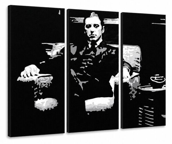 Tablou POP ART pictat manual GODFATHER 3 buc god8 - 60x40 cm