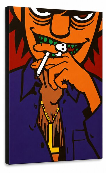 Tablou POP ART pictat manual Gorillaz 1 buc gor - 30x40 cm