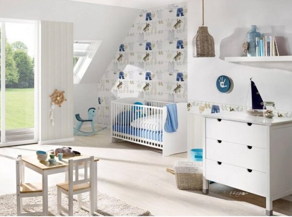 Tapet vlies pentru perete little stars 35844-1