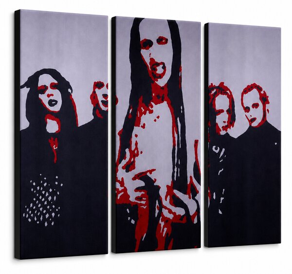 Tablou POP ART pictat manual Marilyn Manson 3 bucăți mm - 60x40 cm