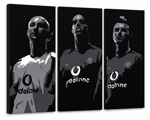 Tablou POP ART pictat manual Manchester United 3 buc manual - 60x40 cm