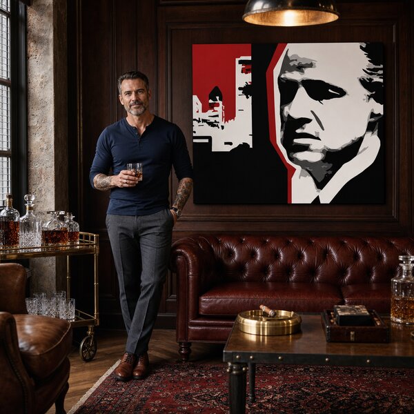 Tablou POP ART pictat manual marlon brando 1 buc mb8 - 80x60 cm