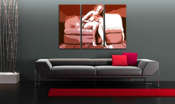 Tablou POP ART pictat manual Marilyn Monroe 3 bucăți mon3 - 60x40 cm