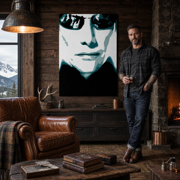 Tablou POP ART pictat manual MATRIX 1 bucată mat - 60x40 cm
